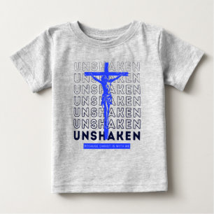Camiseta Para Bebê Inabalável - Cristão Jesus Deus Oração Gráfico Cin