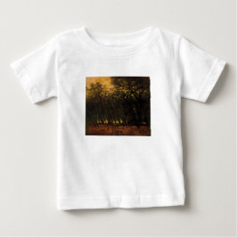 Camiseta Para Bebê Incêndios na Floresta (por Laszlo Mednyanszky)