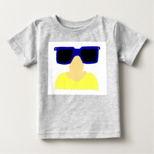 Camiseta Para Bebê Incognito bigode e óculos Bebê Creeper orgânico