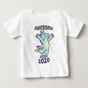 Camiseta Para Bebê Incrível desde 2020 - Aniversário de criança Unico