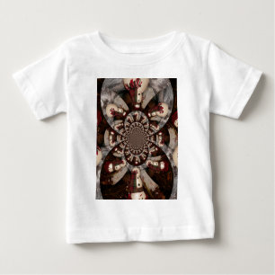 Camiseta Para Bebê Incrível Design de Padrão de Caleidoscópio Snowman