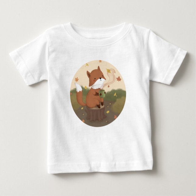 Camiseta Para Bebê Incrível outono: Fox (Frente)
