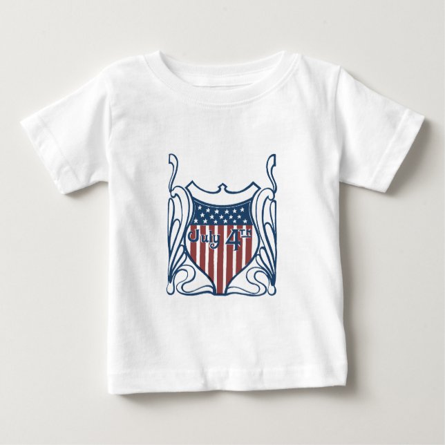 Camiseta Para Bebê Independência Dia 4 de julho Proteção contra Estre (Frente)