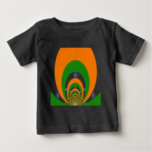 Camiseta Para Bebê Índia Flag Kaleidoscope: Unidade sem fim e Patriot
