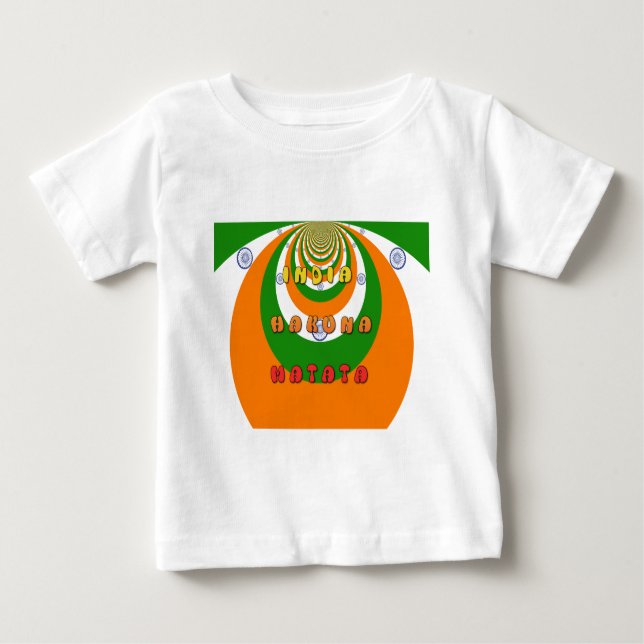 CAMISETA PARA BEBÊ ÍNDIA MATATA HAKUNA (Frente)