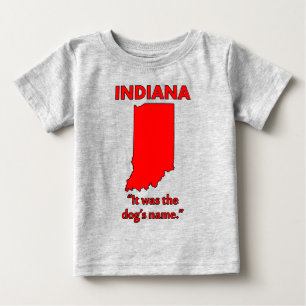 Camiseta Para Bebê Indiana - Era o Nome do Cachorro