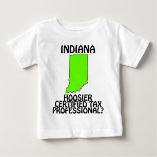 Camiseta Para Bebê Indiana - Profissional de Impostos Certificado Hoo