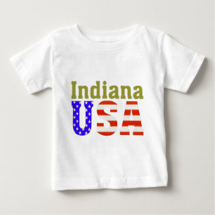 Camiseta Para Bebê Indiana USA Aashen alfa