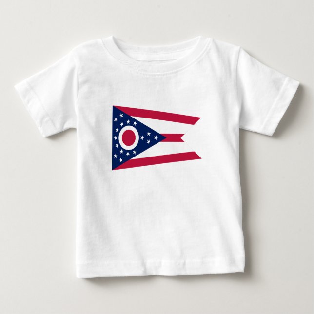 Camiseta Para Bebê Indicador do Estado de Ohio (Frente)