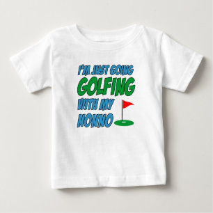 Camiseta Para Bebê Indo Golfar Com Um Avô Não Italiano