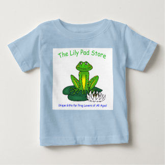 Camiseta Para Bebê Infant's Frog on a Lily Pad Blue T-Shirt