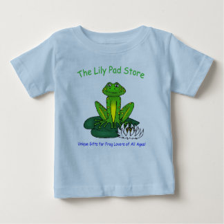 Camiseta Para Bebê Infant's Frog on a Lily Pad Blue T-Shirt