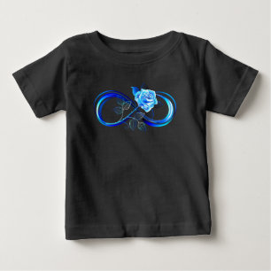 Camiseta Para Bebê Infinidade brilhante com rosa azul