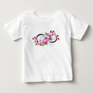 Camiseta Para Bebê Infinidade com Flores de Flor Sakura