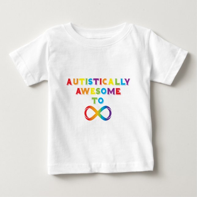 Camiseta Para Bebê Infinito Autisticamente Infinito (Frente)