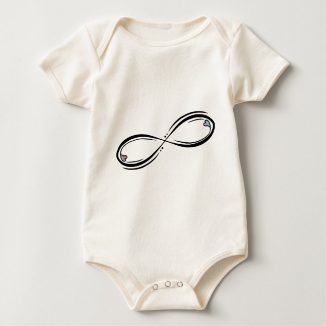 Camiseta Para Bebê Infinity Hearts (Frente)