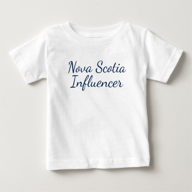 Camiseta Para Bebê Influenciador da Nova Escócia Personaliza, provínc (Frente)