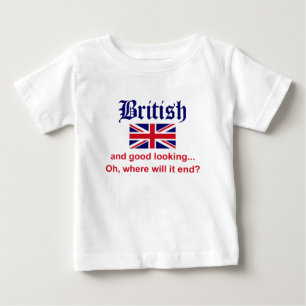 Camiseta Para Bebê Ingleses bonitos