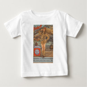 Camiseta Para Bebê Inscrever-Se No 82º Avião