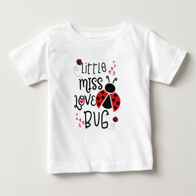 Camiseta Para Bebê Inseto de amor de Miss (Frente)