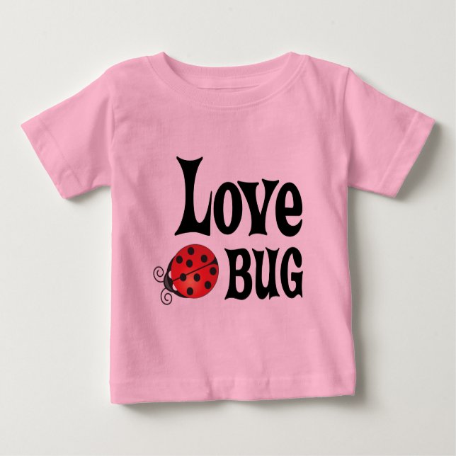 Camiseta Para Bebê Inseto de amor - Ladybug (Frente)