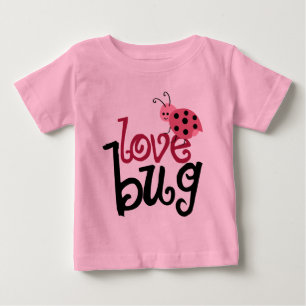Camiseta Para Bebê Inseto do amor