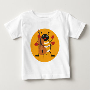 Camiseta Para Bebê Inseto do violoncelo