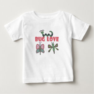 Camiseta Para Bebê Inseto Love