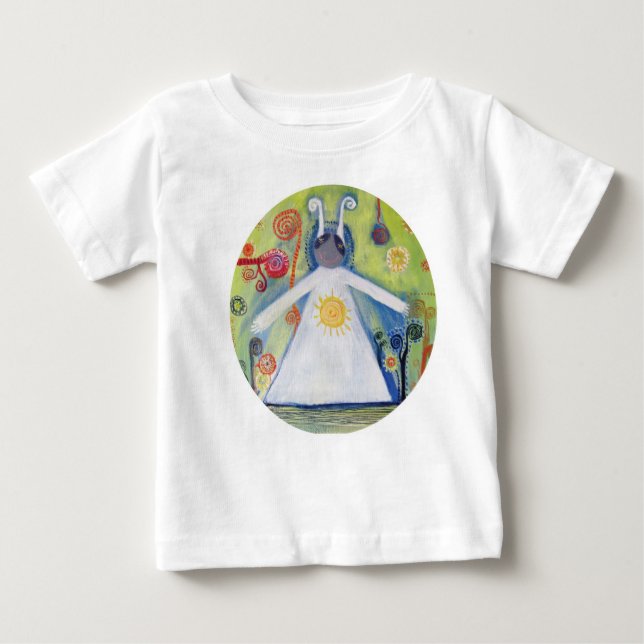 Camiseta Para Bebê Inseto Love Organic Creeper (Frente)