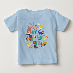 Camiseta Para Bebê INSETOS BUNNY BUILDERS™  Colagem "Vamos Build This