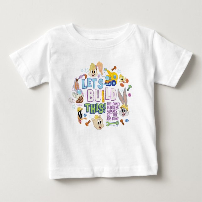 Camiseta Para Bebê INSETOS BUNNY BUILDERS™| Desenho "Construir Este V (Frente)