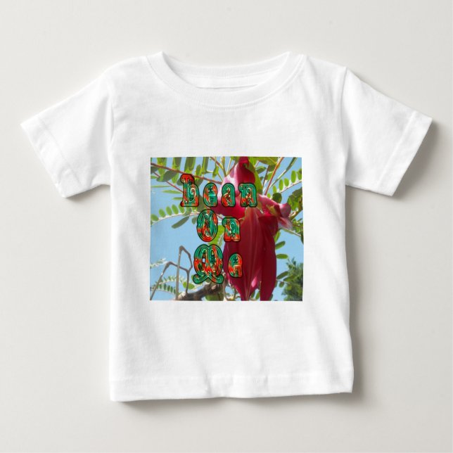 Camiseta Para Bebê Inspiron Lean On Me Floral Skyward Art Impressão (Frente)