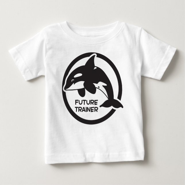 Camiseta Para Bebê Instrutor do futuro da baleia de assassino (Frente)