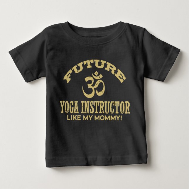 Camiseta Para Bebê Instrutor Futuro Yoga (Frente)