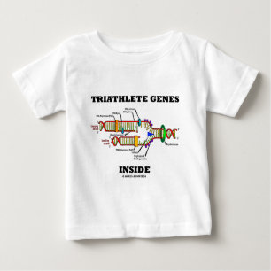 Camiseta Para Bebê Interior dos genes de Triathlete (réplica do ADN)