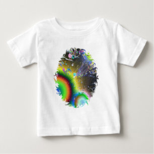 Camiseta Para Bebê Intermitência solar negativa com quadro oval