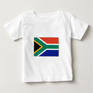 Camiseta Para Bebê International da BANDEIRA de África do Sul