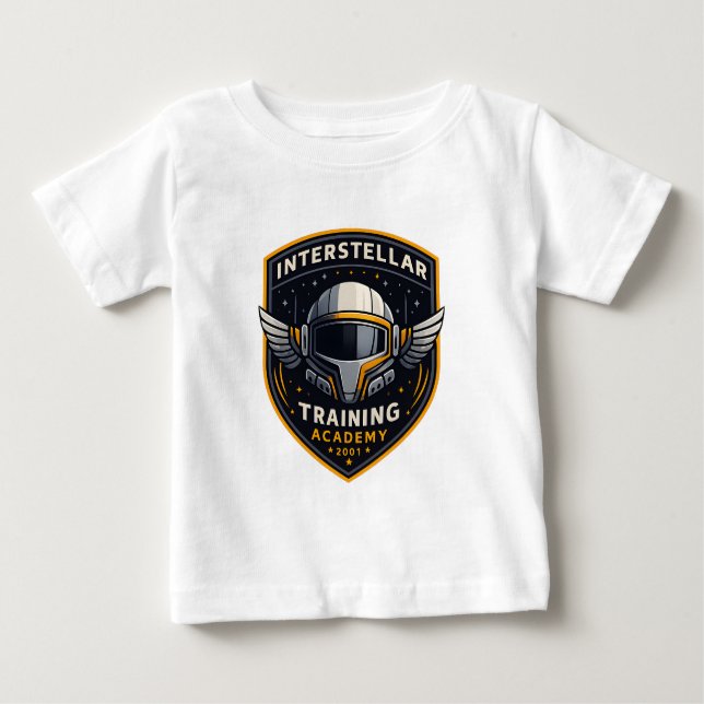 Camiseta Para Bebê Interstellar Training Academy Baby T-Shirt (Frente)