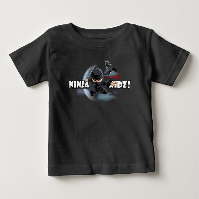 Camiseta Para Bebê Invincible Ninja Kidz | (Frente)