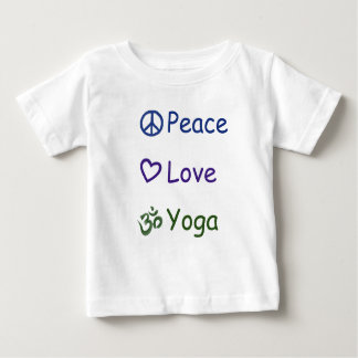 Camiseta Para Bebê Ioga do amor da paz