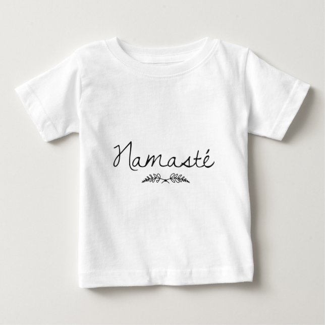 Camiseta Para Bebê Ioga projetada de Namaste (Frente)