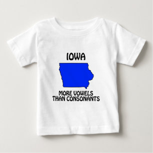 Camiseta Para Bebê Iowa - Mais Vogais do que Consoantes