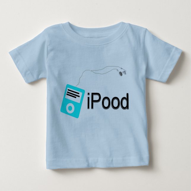 Camiseta Para Bebê ipood-azul (Frente)
