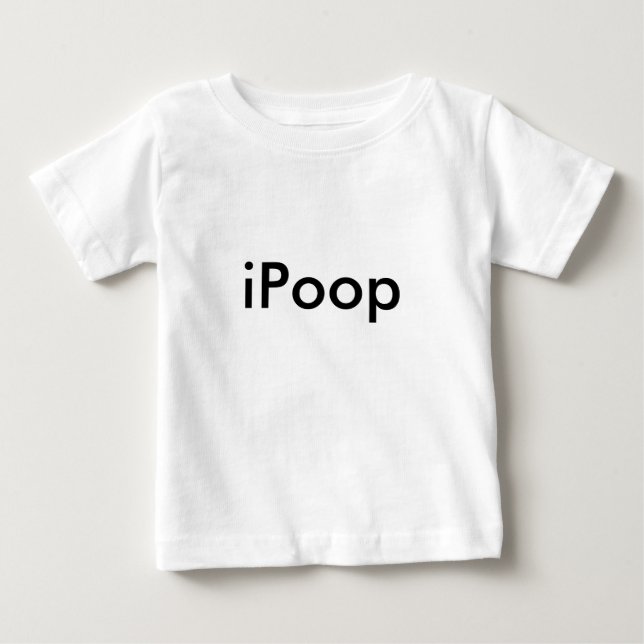 Camiseta Para Bebê iPoop (Frente)