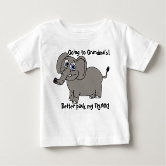 Camiseta Para Bebê Ir ao t-shirt da criança do elefante da avó