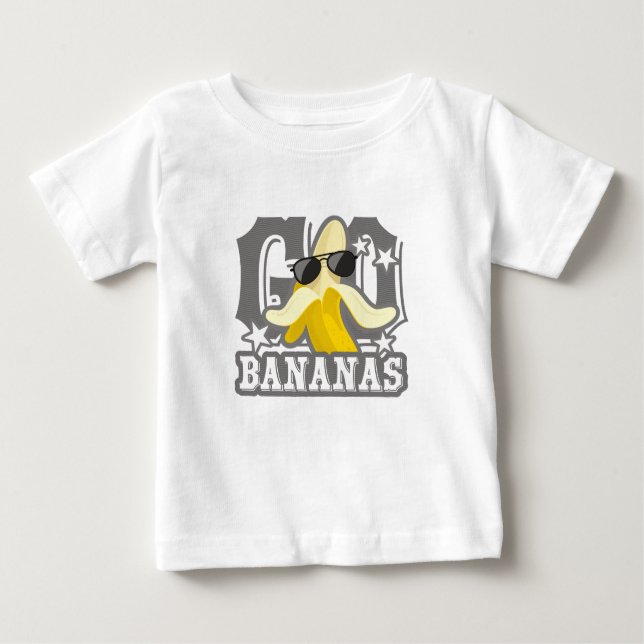 Camiseta Para Bebê Ir Bananas (Frente)