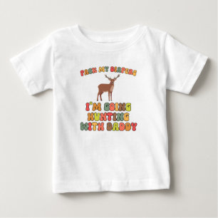 Camiseta Para Bebê Ir caçar com pai