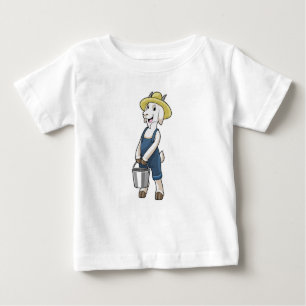 Camiseta Para Bebê Ir como agricultor com Balde