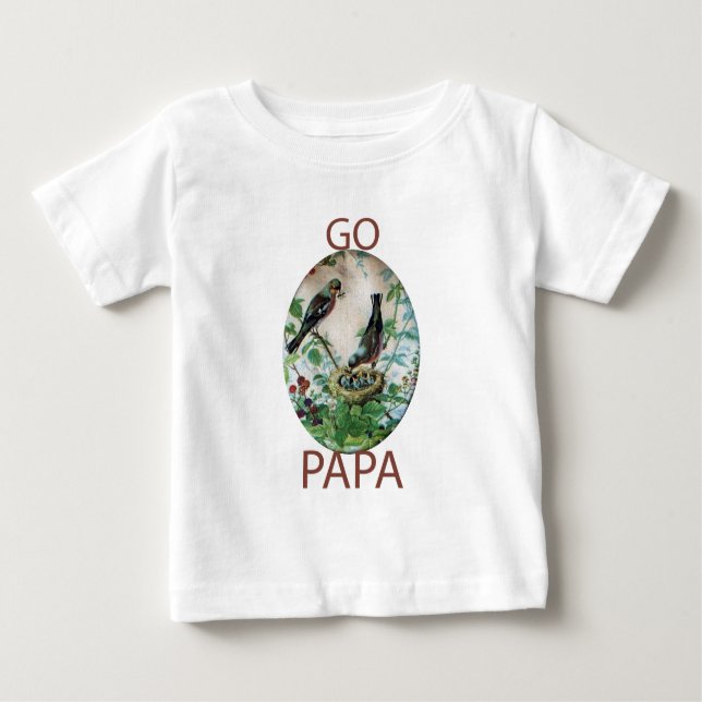 Camiseta Para Bebê Ir Papa (Frente)