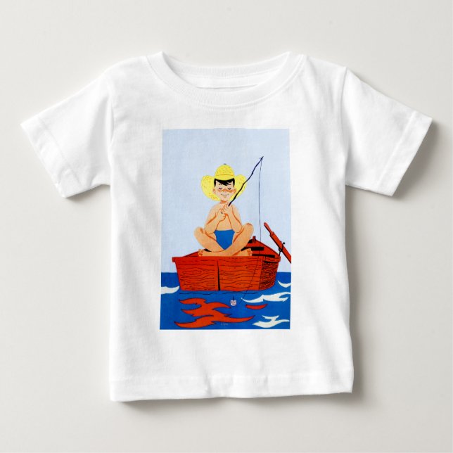 Camiseta Para Bebê Ir Peixe (Frente)